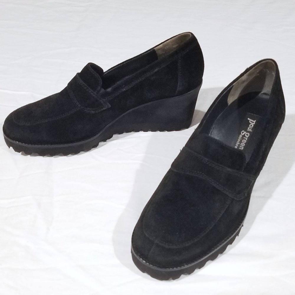 Paul Green suede platform loafers (sz 6)
